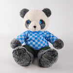 Cool Panda Plush - Blue Checkered Tee & Green Shorts with Sunglasses