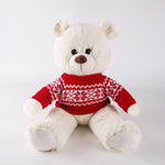 Christmas Plush Bear - Classic Red & White Combo