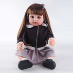 Cuddle-Ready Reborn Baby - Soft-Bodied Doll in Snuggly Winter Outfit (Perfect Gift Set with Brown Eyes)