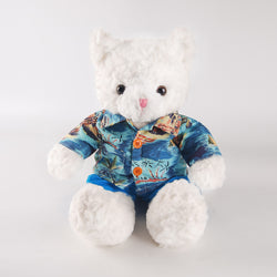 Cool Summer Bear Plush - Casual Blue Vacation Wear