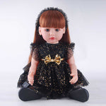 22" Red Carpet Reborn Girl - Glittering Evening Ensemble with Sheer Veil & Purse