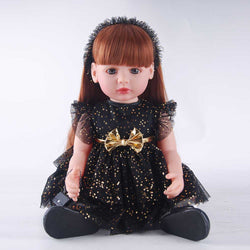 22" Red Carpet Reborn Girl - Glittering Evening Ensemble with Sheer Veil & Purse