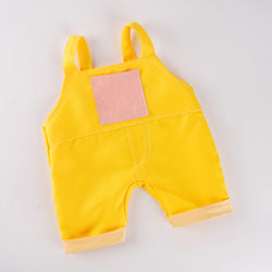 Bright Yellow Overalls for Plush Toys - Playful & Durable