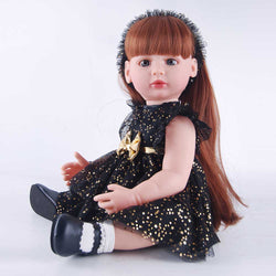 22" Red Carpet Reborn Girl - Glittering Evening Ensemble with Sheer Veil & Purse