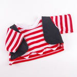 Plush Toy Outfit - Striped Shirt & Waistcoat Combo