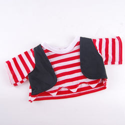 Plush Toy Outfit - Striped Shirt & Waistcoat Combo