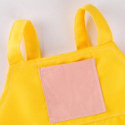 Bright Yellow Overalls for Plush Toys - Playful & Durable