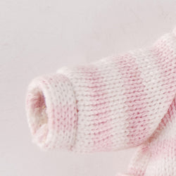 Pink and white striped knit sweater, sweet and cute
