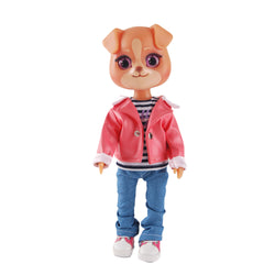 Linyl doll  cute puppy image  female doctor  red leather jacket, jeans, wholesale